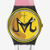 Reloj Swatch Majin Buu X Swatch con esfera amarilla y logo M, caja negra - GZ358