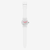 Reloj Swatch Snow Blur con correa de silicona blanca, vista lateral completa - SUOW172