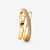 Anillo Pandora Cruzado Triple Alianza en Pavé Chapado en Oro - 169057C01