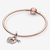 Pulsera Pandora en Pandora Rose con charm Doble Candado Corazón - 780087C01