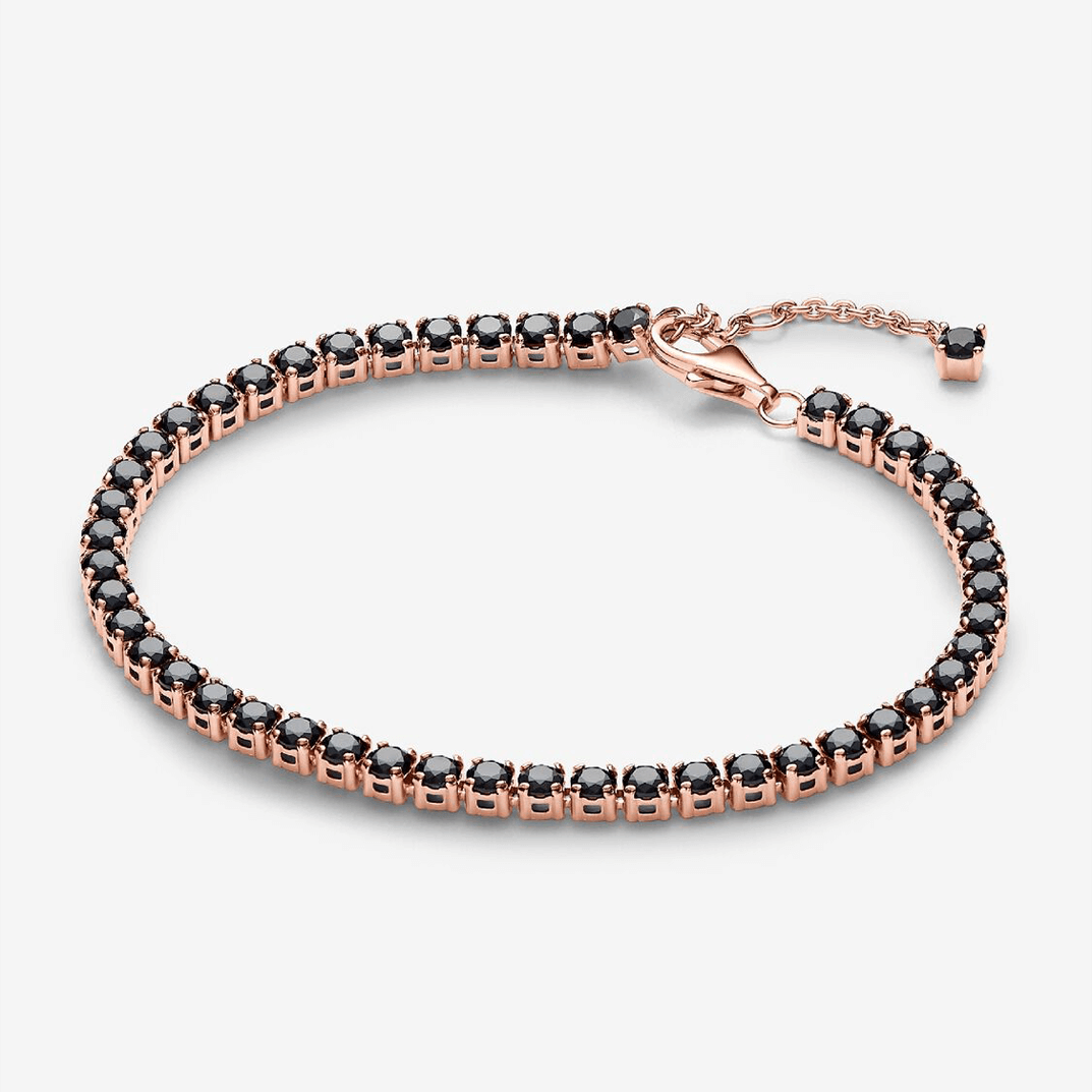 Pulsera Pandora Tenis Negra Brillante