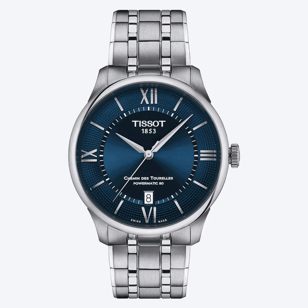 Reloj Tissot Chemin Des Tourelles Powermatic 80 39 mm Esfera Azul