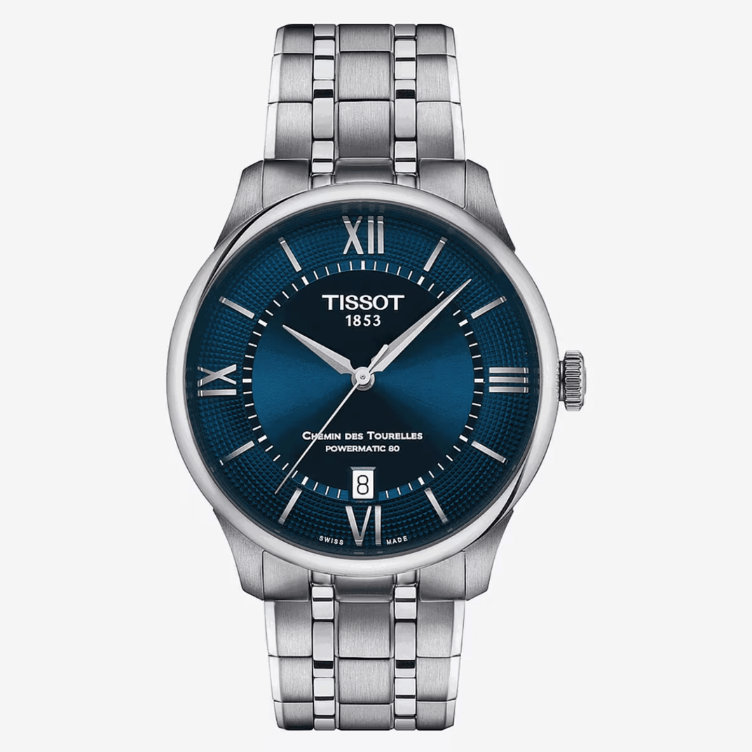 Reloj Tissot Chemin Des Tourelles Powermatic 80 39 mm Esfera Azul