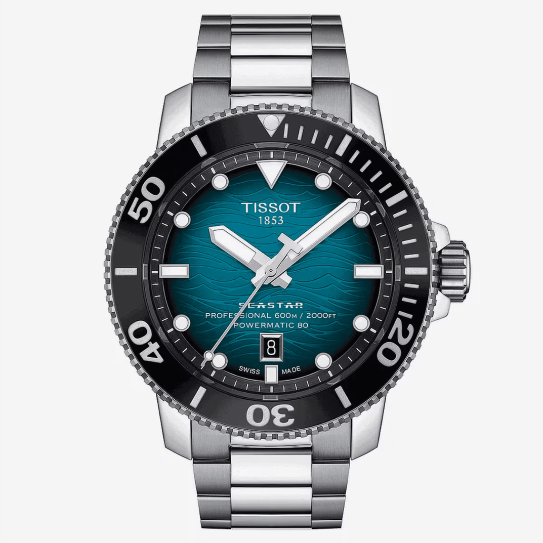 Reloj Tissot Seastar 2000 Professional Powermatic 80 Esfera Azul