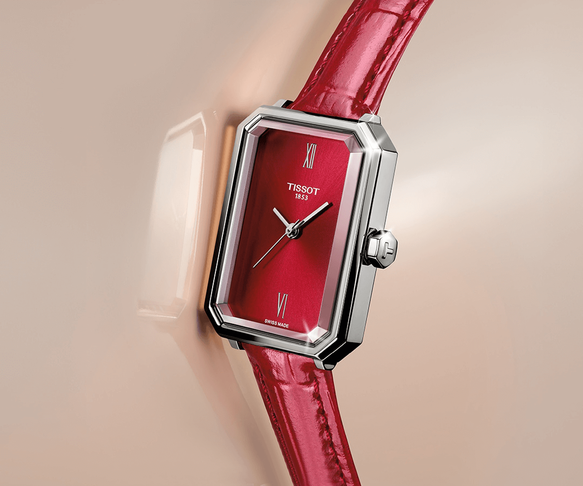 Reloj Tissot SRV 30mm Esfera Roja