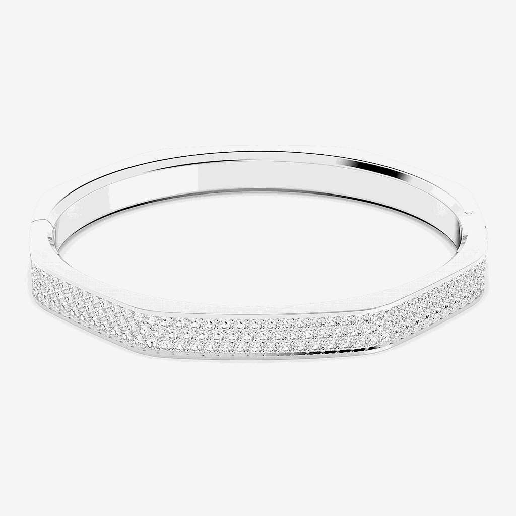 Brazalete Dextera Swarovski Bañado en Rodio