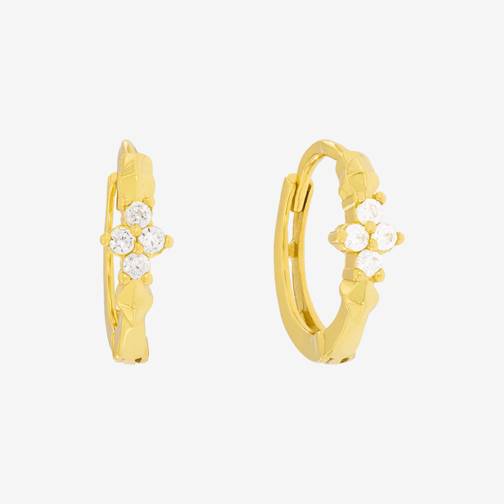 Aros de Plata Amber, Chapados en Oro