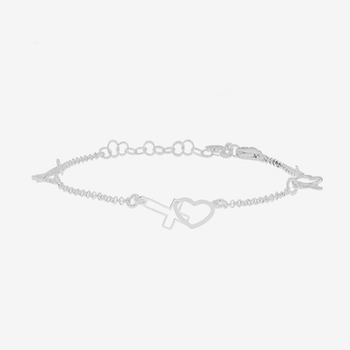 Pulsera Cross Love Plata