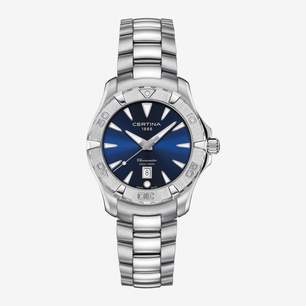 Reloj Certina DS Action Lady 34mm Acero, Esfera Azul