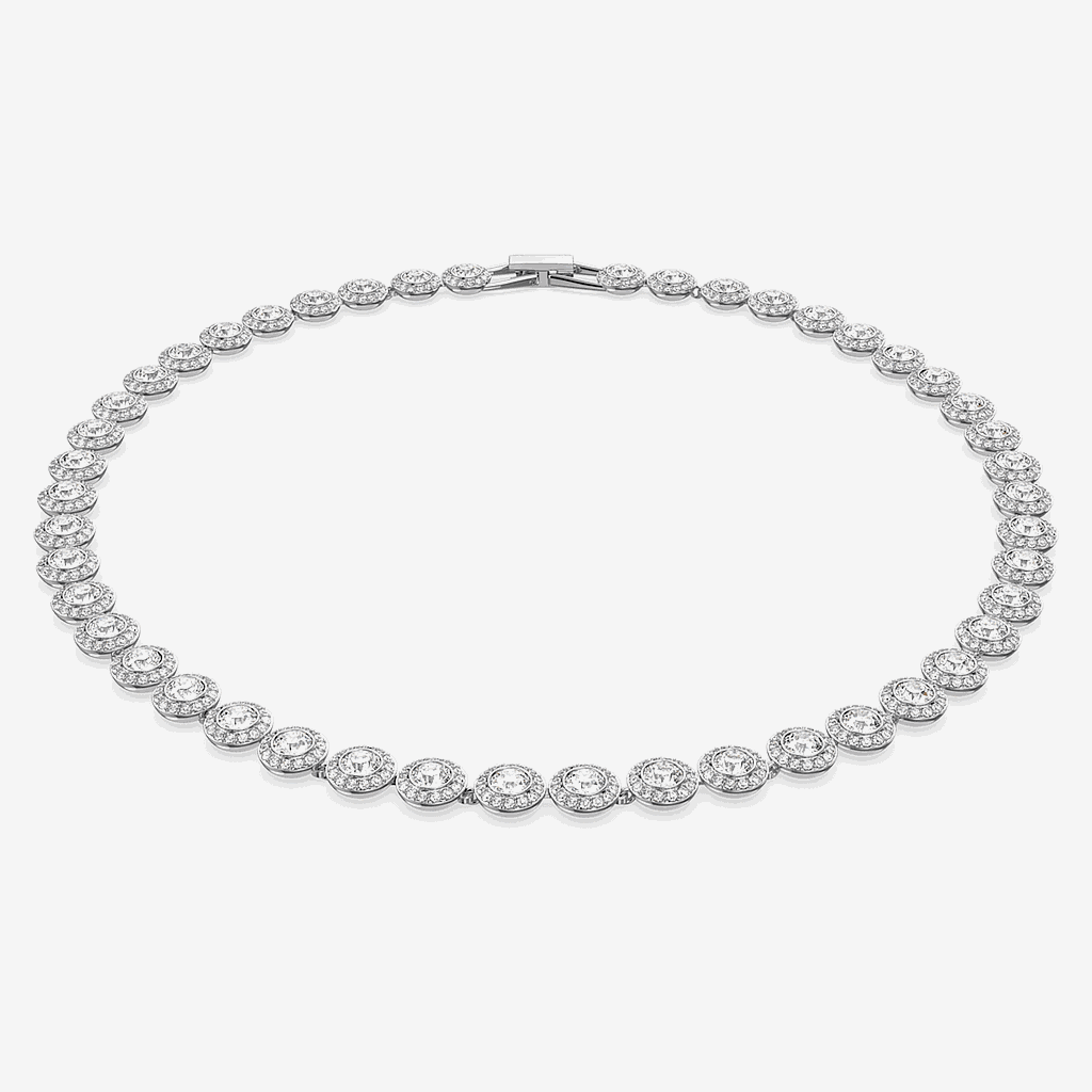 Collar Angelic Swarovski Bañado en Rodio