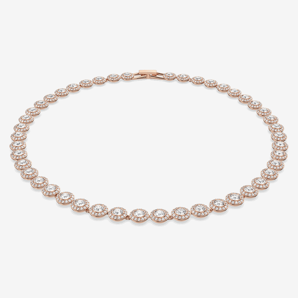 Collar Angelic Swarovski Chapado en Oro Rosa