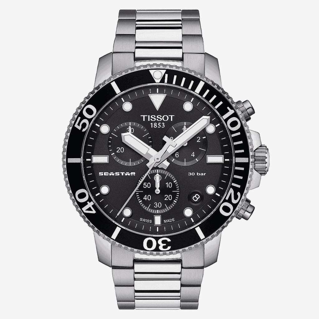 Reloj Tissot Seastar 1000 Chronograph Acero Esfera Negra