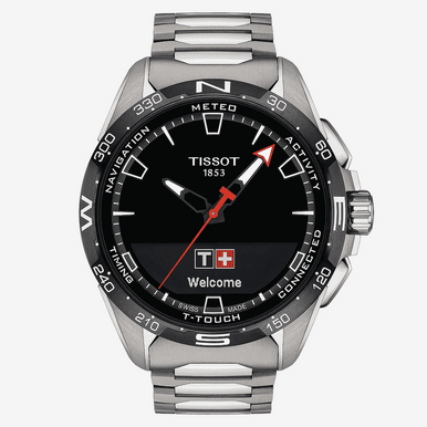 Smartwatch Tissot T-Touch Connect Solar Brazalete de Titanio