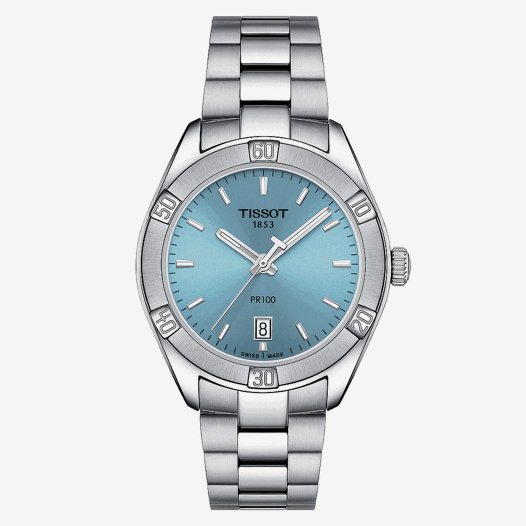 Reloj Tissot PR 100 Lady Sport Chic Esfera Azul Celeste