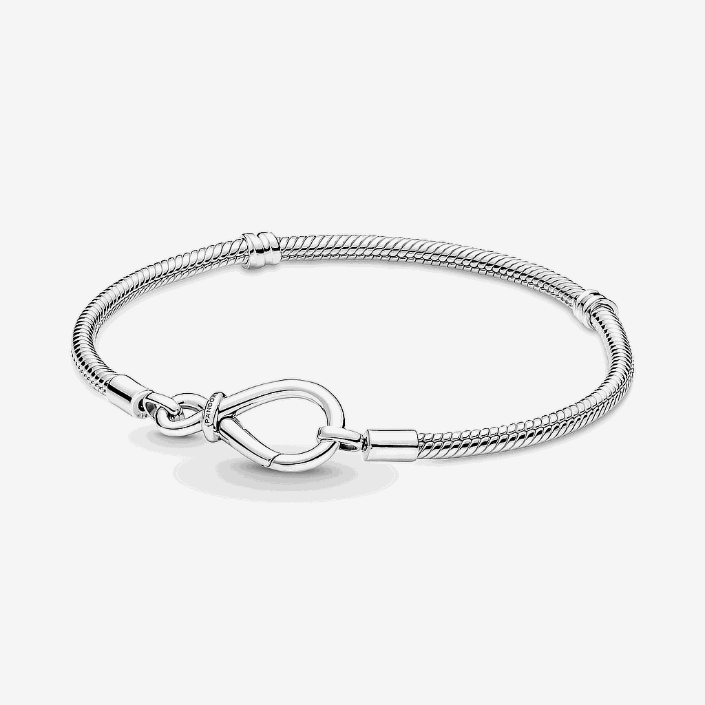Pulsera Pandora Cadena de Serpiente Nudo Infinito