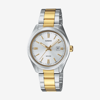Reloj Casio Collection Acero Bicolor Franja Dorada