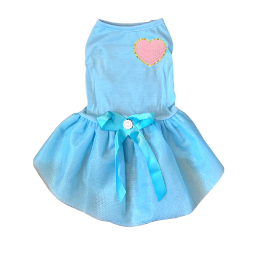 Chenille Heart Dress X Small PINK HEART