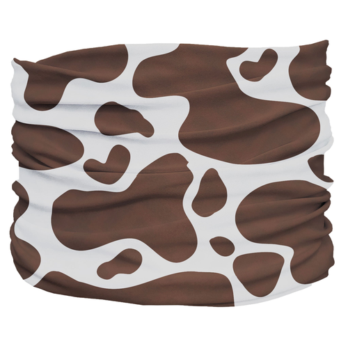 Cowhide Brown Pup Scruff Large White,Brown