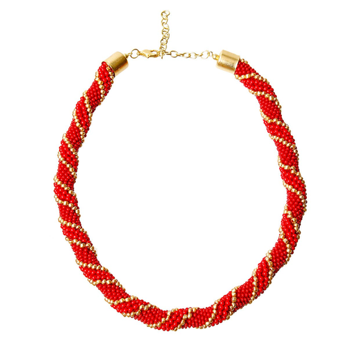 Crochet Rope Bead Pet Necklace Small