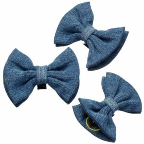 Denim Bow Tie Large Indigo
