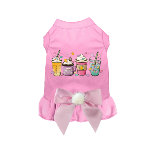 Easter Bunny Fun Dog Dress and Tee Medium PINK