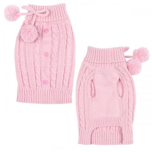 ES Cable Sweater Large Pink