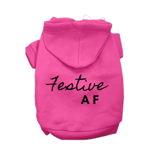 Festive AF Hoodie X Small PINK