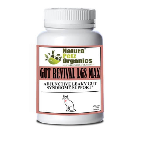 Gut Revival Lgs Max Capsules - Adjunctive Leaky Gut Syndrome Support For Dogs And Cats Cat 150 caps / 250 mg.