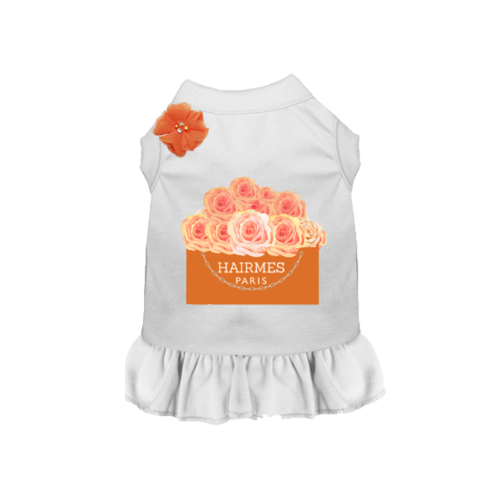 Hairmes Roses- Dog Dress Black Large