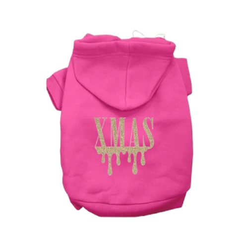 Holiday Drip Hoodies Medium PINK