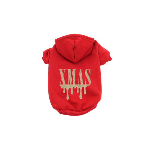 Holiday Drip Hoodies Medium RED