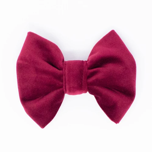 Limited Edition Velvet Mulberry Classic Dog Bow Tie Standard