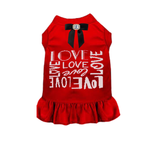 Love Me Always Dog DRESS Medium