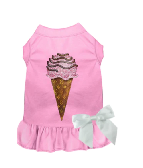 My Favorite Chewy Vuitton Ice Cream Dress 2X Large PINK