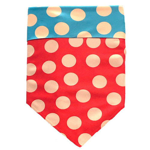 Reversible Sport Bandanas Large Tan/Red/Turq. Dot
