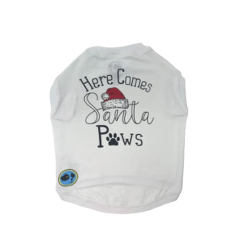 Santa Paws Tee X-Small White