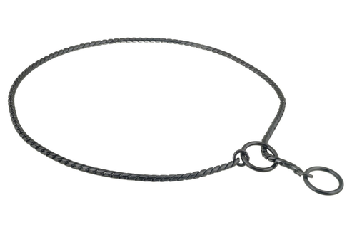 Slip Snake Show Chain Collar (24 in x 3.8mm) Black Metal Chain