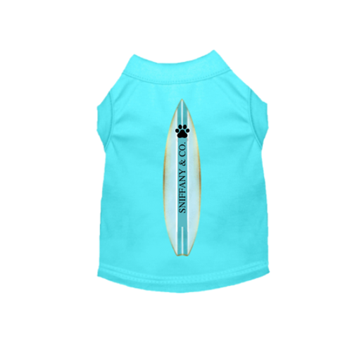 Sniffany & Surf- Dog Shirt Large TEAL