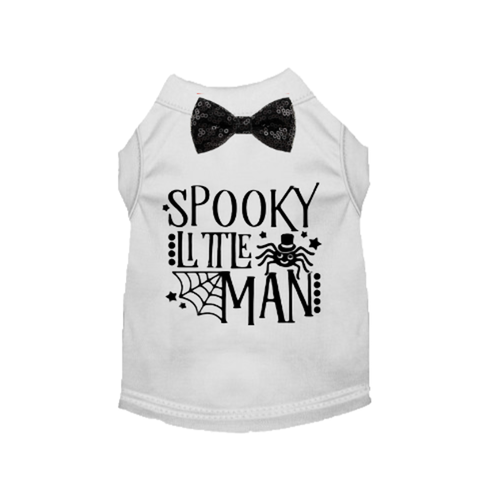 Spooky Little Man Dog Shirt BLACK 2XL