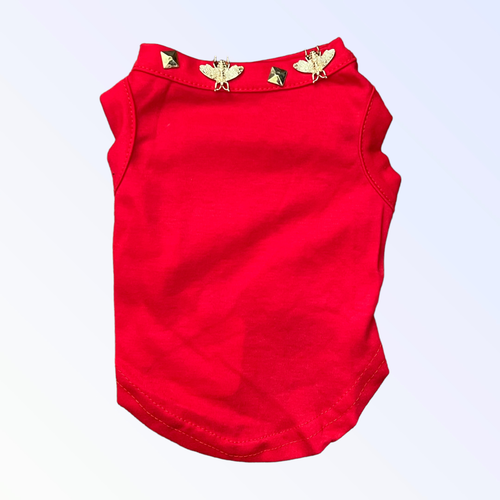 Studded Bee Tee Medium RED