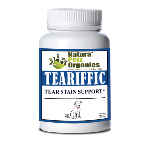 Teariffic - Tear Stain Support For Dogs Tear Stain Support For Cats Dog 150 caps - 500 mg Size 1 Cap