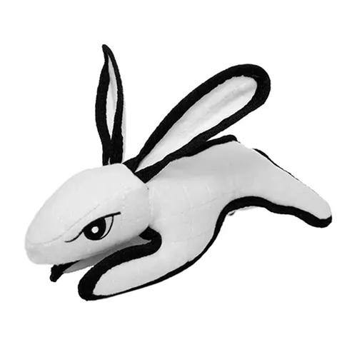 Tuffy Barnyard Rabbit White Pet Toy