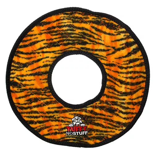 Tuffy No Stuff Mega Ring Tiger Pet Toy