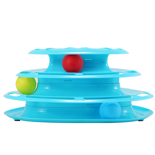 Cat Track Tower Toys 4-Layer Ball Track Interactive Cat Toys