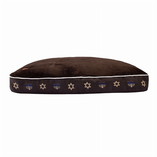 Halo Hanukkah Rectangular Dog Bed Medium Charcoal