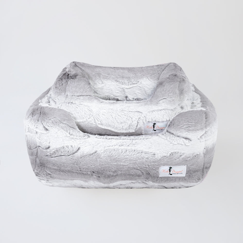 Cashmere Dog Bed Large Silver Angora