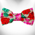 Doggie Bow Tie Design Large 5"x 2.5" Mayan Flowers