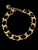 Gold Chain Velvet Collar Medium Black