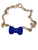 Royal Blue Bow Necklace- Big Dog Necklace 3XL