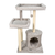 GOOPAWS 3-Tier 59-in Faux Fur Cat Tree & Condo with Hammock Pet Bed